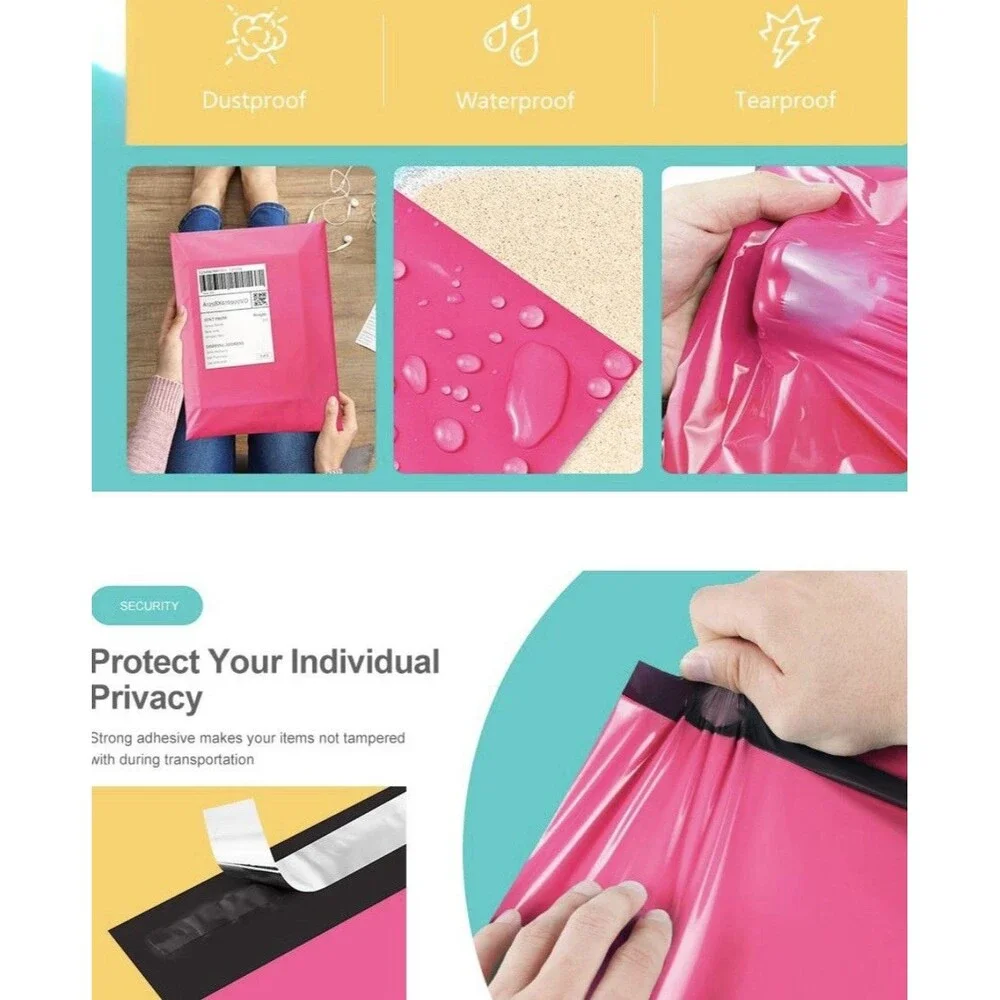 Poly Mailers 24x24 Inch Hot Pink 40 Pack Extra Large Shipping Bags Strong Seal